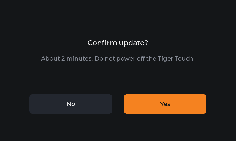 Tiger Touch: tiger touch screen update